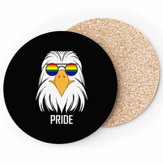 LGBTQ BALD EAGLE PRIDE DESIGN Coasters