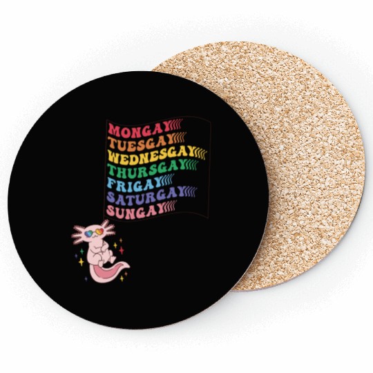 Cute Pride LGBTQ Axolotl - Dare to be Yourself Coasters
