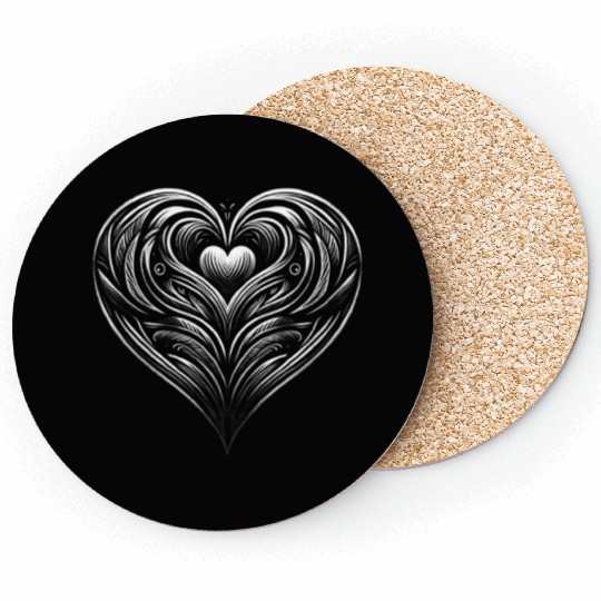 white heart Coasters