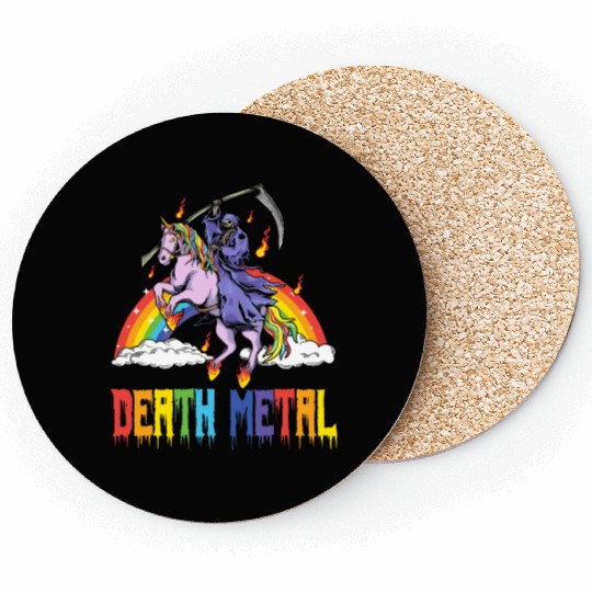 Goth Rock Satan Unicorn Festivals Death Metal Coasters