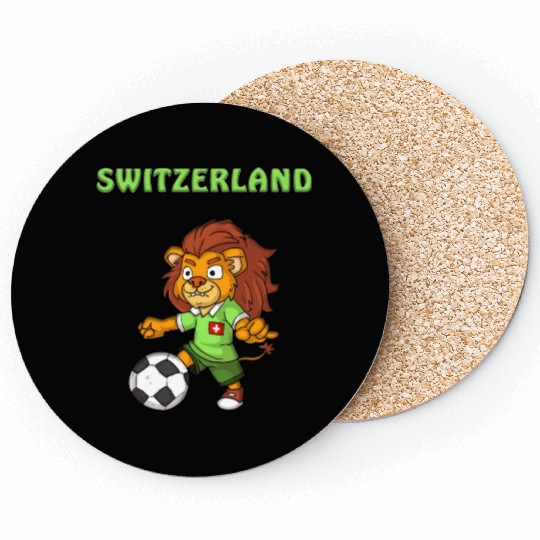 Swiss Fans / Switzerland Lion Coasters