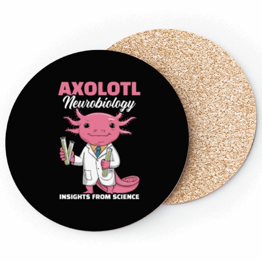 Axolotl Science Teacher Mexican Salamander Coasters
