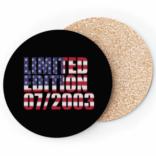 21st birthday Limited Edition USA 07/2003 Coasters