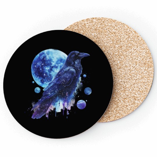 Celestial Raven Clipart Clipart, Crow Bird Witch Coasters