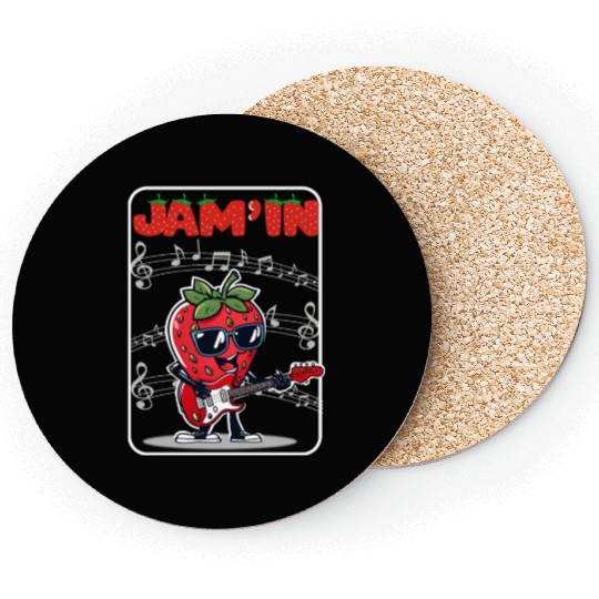 Strawberry Jam'in Coasters