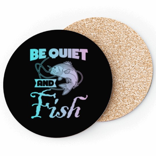 Fisherman Fish Fishing Rod Coasters