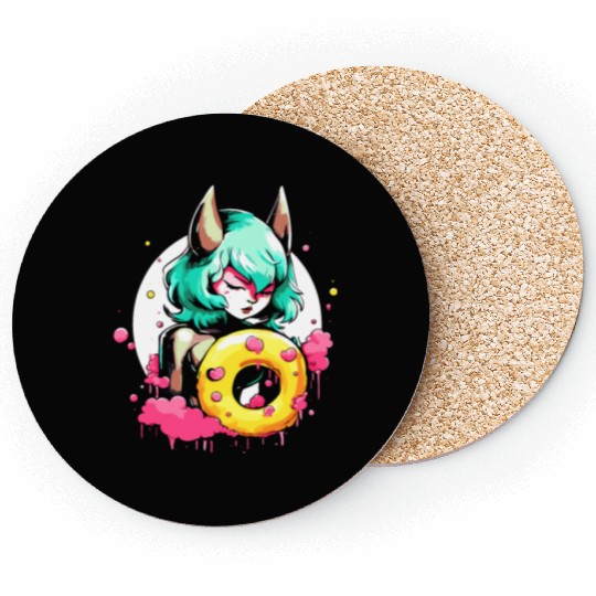 The She-Devil of the Glazing Donut Coasters