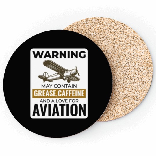 Aircraft Mechanic Aviation Technician Coffee Funny Coasters