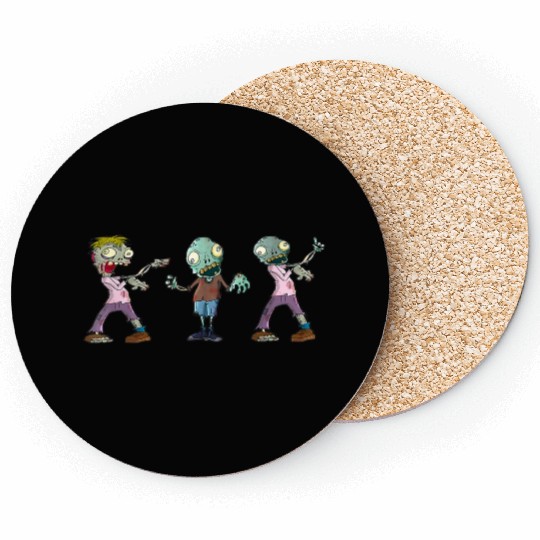 Zombie Kids Clothes Coasters