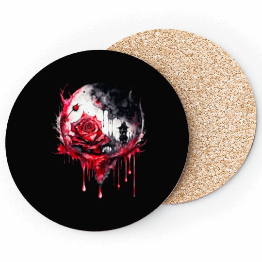 Creepy Roses Coasters
