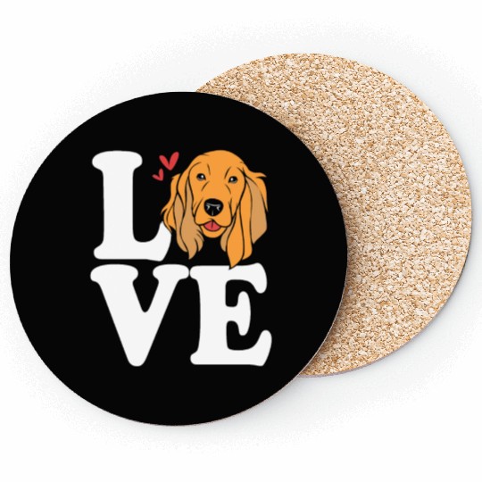 I Love Cocker Spaniel For Cocker Spaniel Dad Coasters