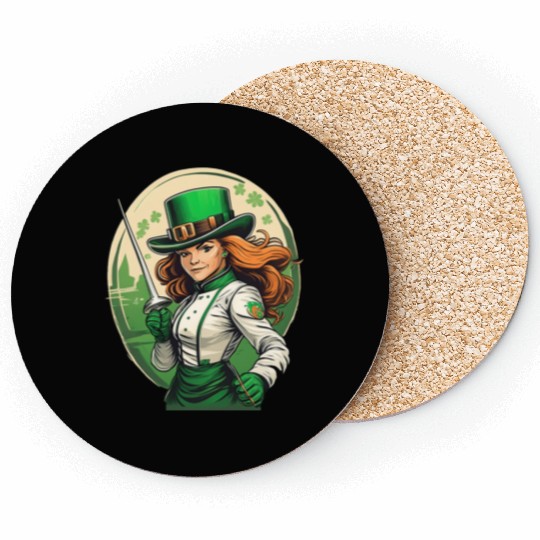 St. Patrick's Day Shamrock St Paddy's Day Fencing Coasters