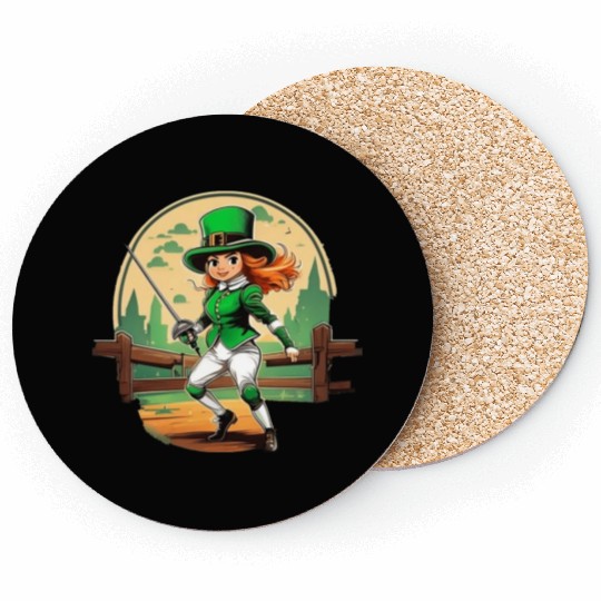 St. Patrick's Day Shamrock St Paddy's Day Fencing Coasters