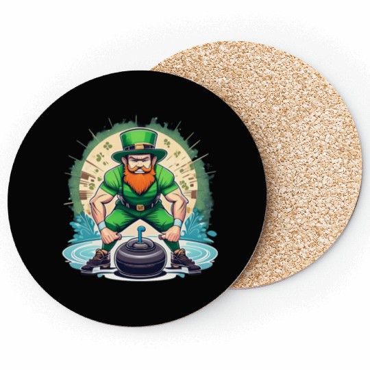 St. Patrick's Day Shamrock St Paddy's Day Curling Coasters