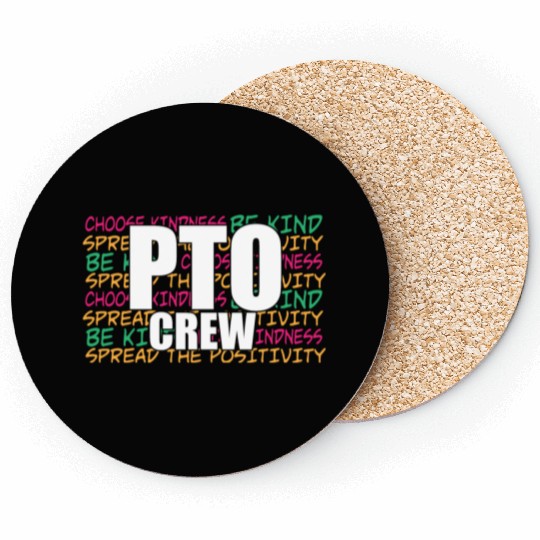 PTO Crew School Volunteer Parent Teacher Coasters