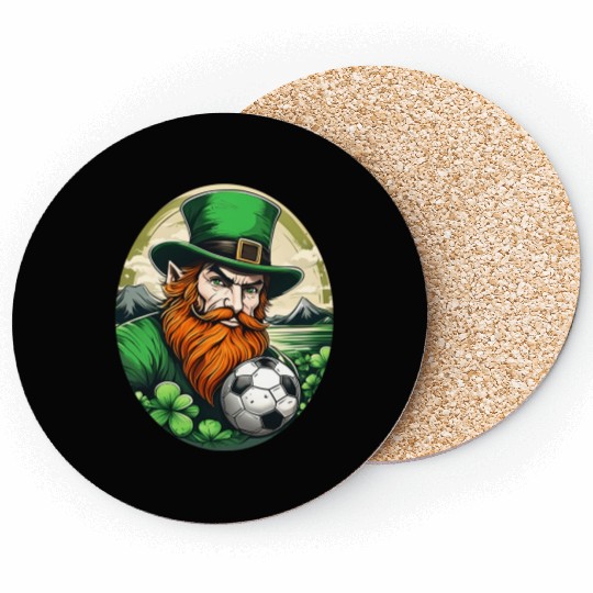 St. Patrick's Day Shamrock St Paddy's Day Football Coasters