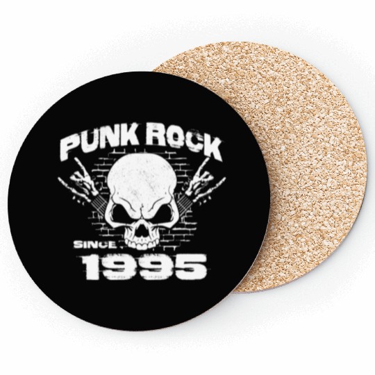 29th Birthday - Punk Rock Since 1995 Skull Rock Coasters