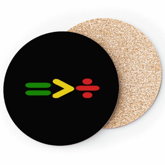 Juneteenth Equality Is Greater Than Division Afro Coasters