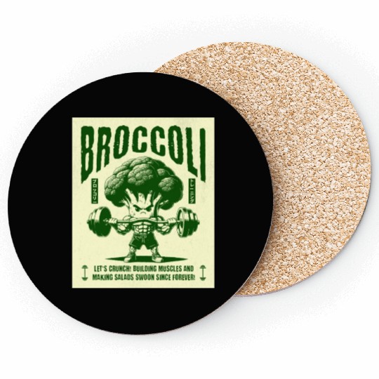 Broccoli fitness. Coasters
