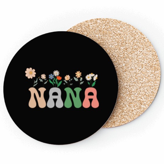 Nana Wildflower Floral Design Cherry Blossom Nana Coasters