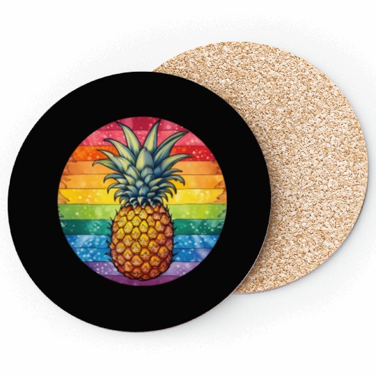 LGBTQ Pineapple Coasters