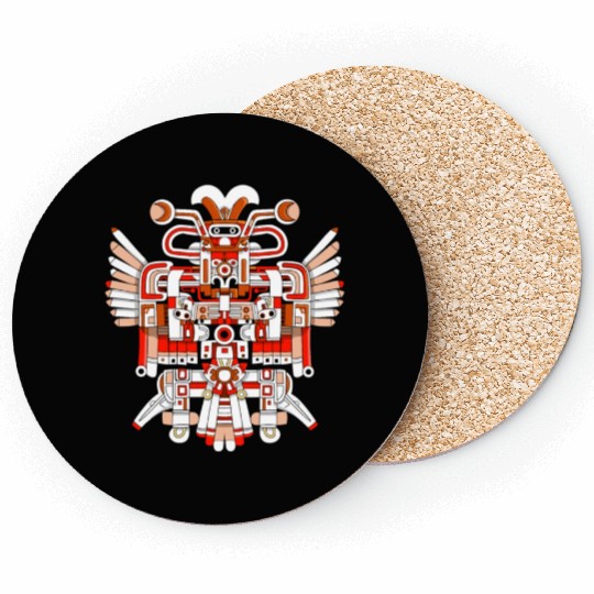 Aztec God Ancient Mythology Chalchiuhtotolin Coasters