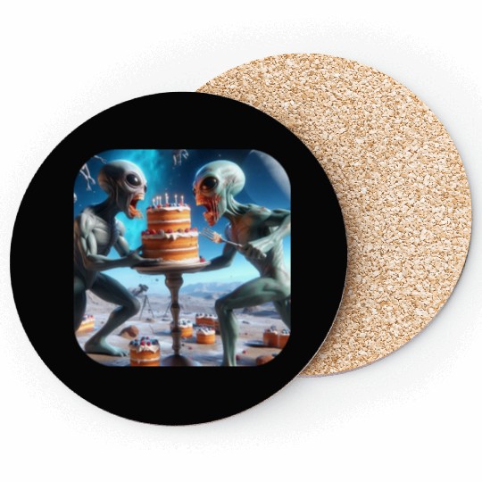 Alien cake fight Coasters