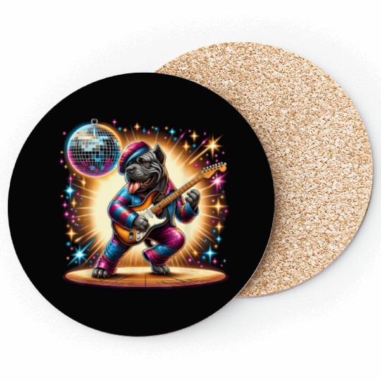Disco Cane Corso dog Coasters