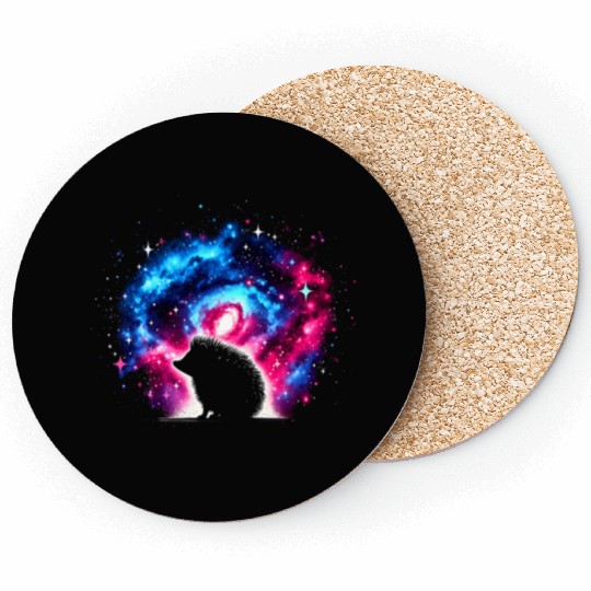 Cool Hedgehog Galaxy Space Art Coasters