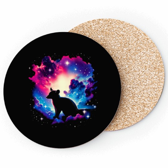 Cool Kinkajou Galaxy Space Art Coasters