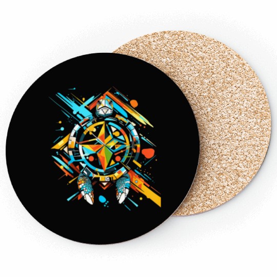 Turtle Animal Graphic Artwork Coasters