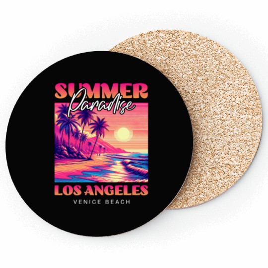 Summer Paradise Los Angeles Venice Beach Coasters