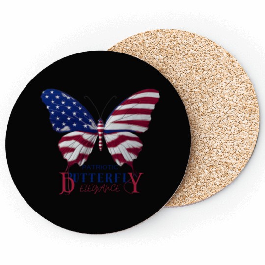 PATRIOTIC butterfly elegance Coasters