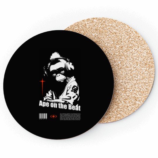 Ape on the Beat Coasters
