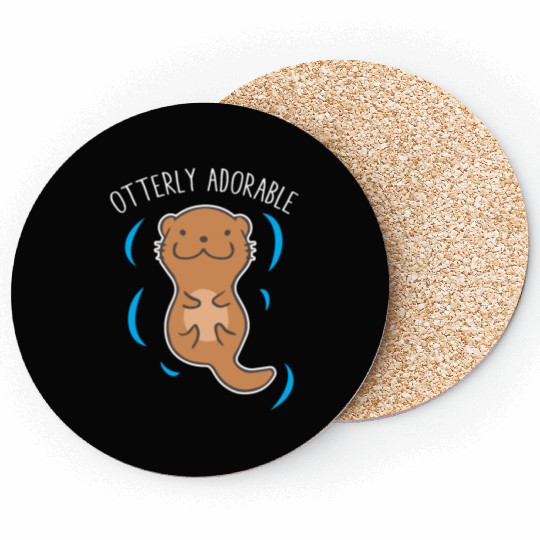 Otterly Adorable Cute Sea Otter Funny Animal Lover Coasters