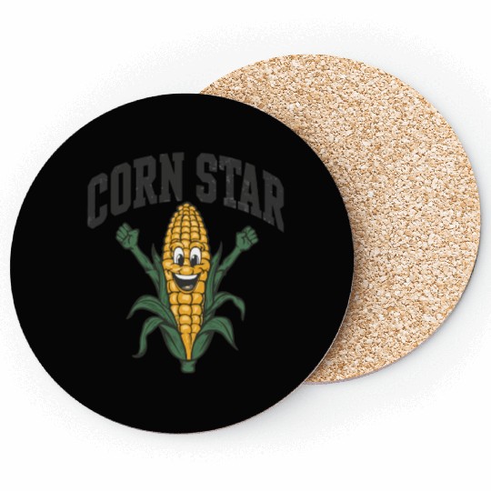 Funny Farm Food Coasters Corny Cob Farmer Corn Star
