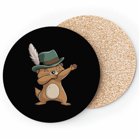 Groundhog Marmot for a Marmot lover groundhog fan Coasters