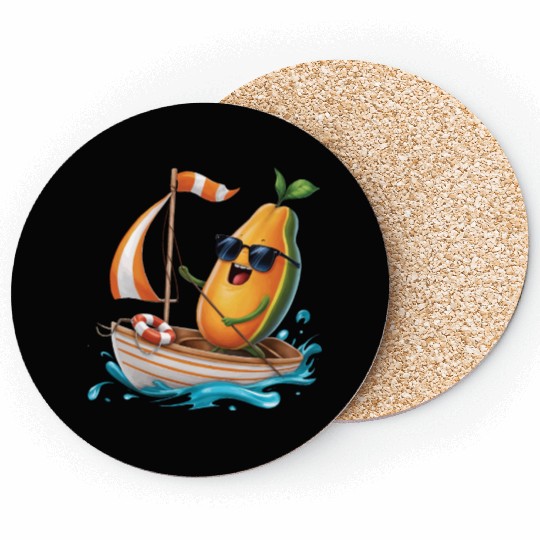 Fruit Boating Papaya Coasters