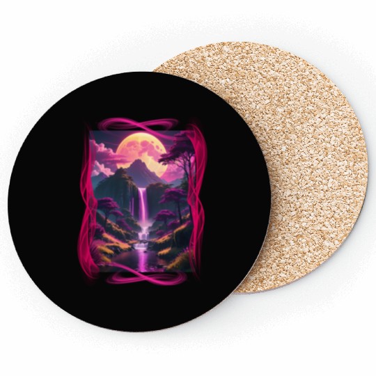 Alien world nature scene Coasters