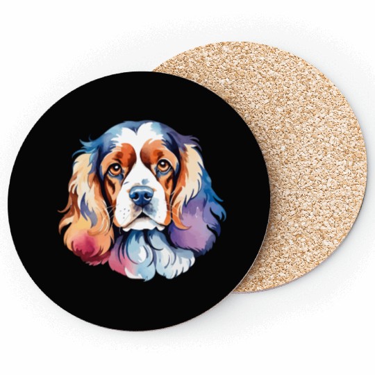 American Cocker Spaniel Watercolor Coasters