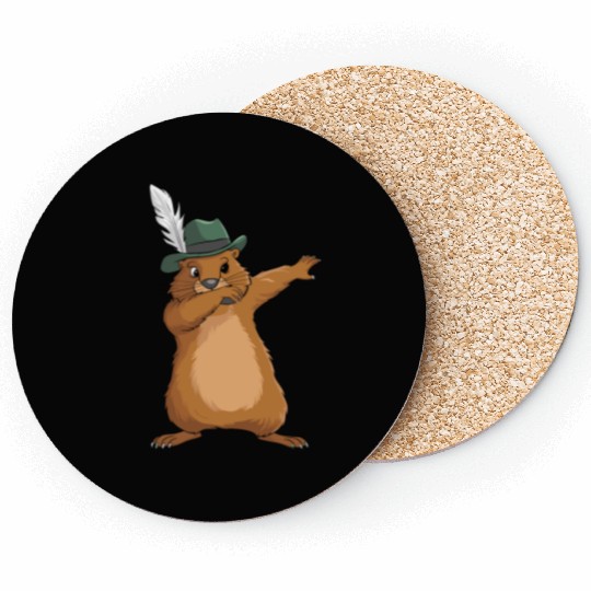 Groundhog Marmot for a Marmot lover groundhog fan Coasters
