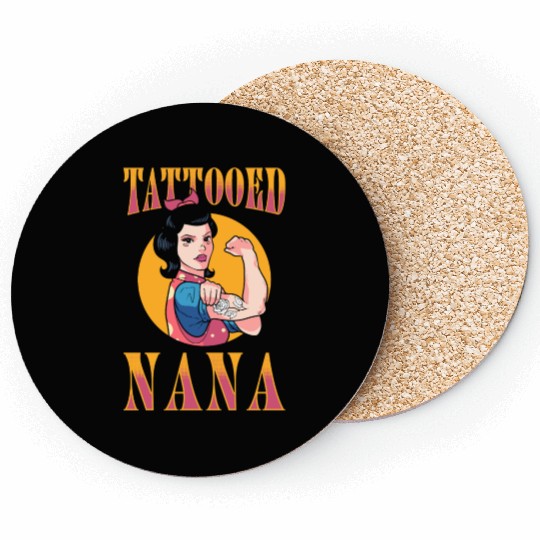 Tattooist Inked Tattoo Tattooed Nana Coasters