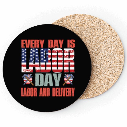 Happy Labor Day Coasters For Labor Day Messy Bun USA