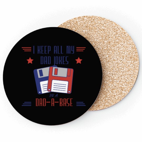 Funny dad jokes from son or daughter fathers day Coasters