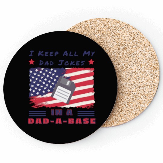 Funny dad jokes from son or daughter fathers day Coasters