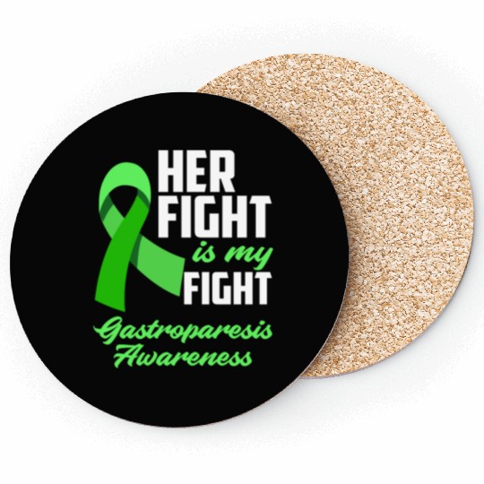 Her Fight My Fight Gastroparesis Awareness Coasters