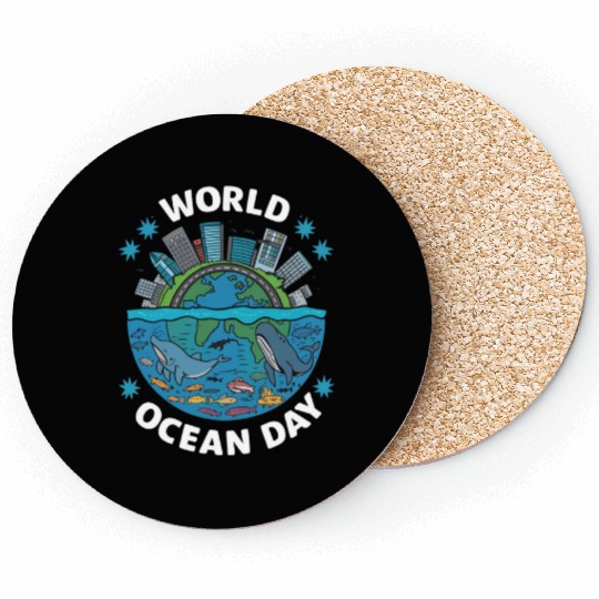 world ocean day Coasters