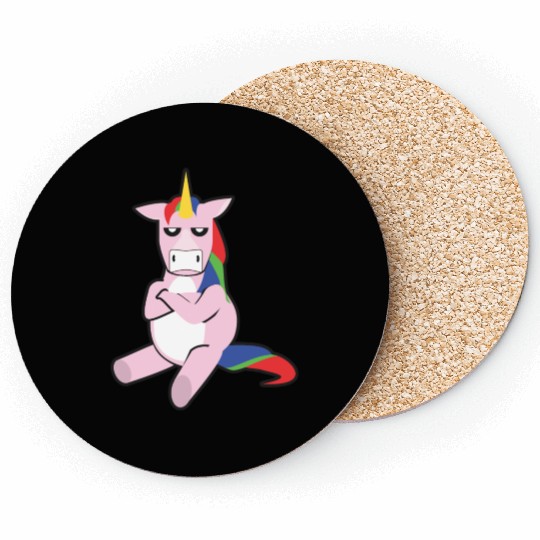 Grumpy Unicorn Coasters