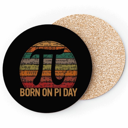 Born on Pi Day Math Equations Sunset Gift Geek Coasters