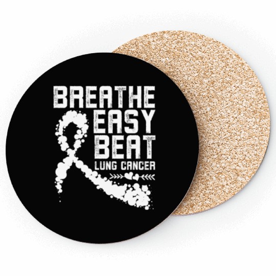 Breathe Easy Beat Lung Cancer Awareness Warriors Coasters